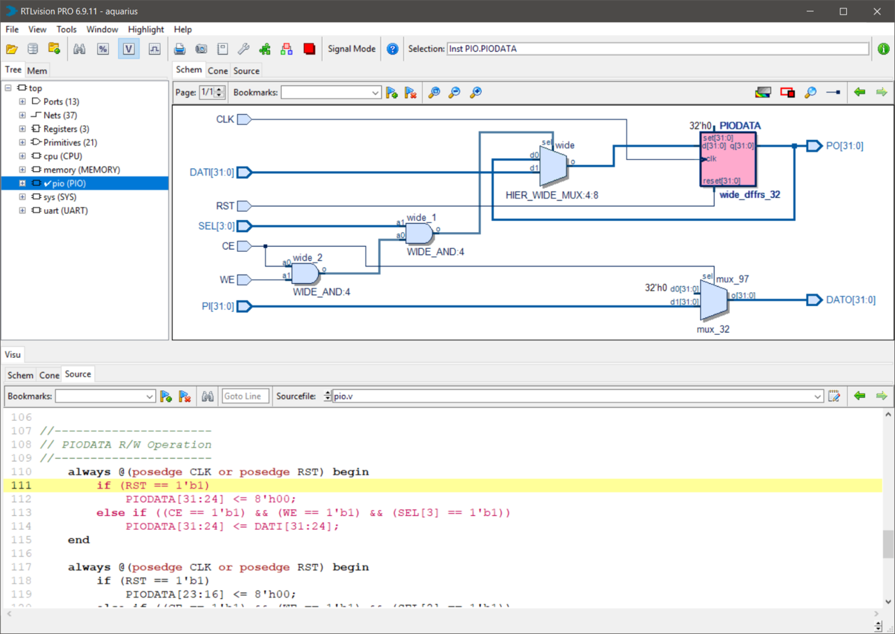 RTLvision: Verilog and VHDL Debugger and Viewer